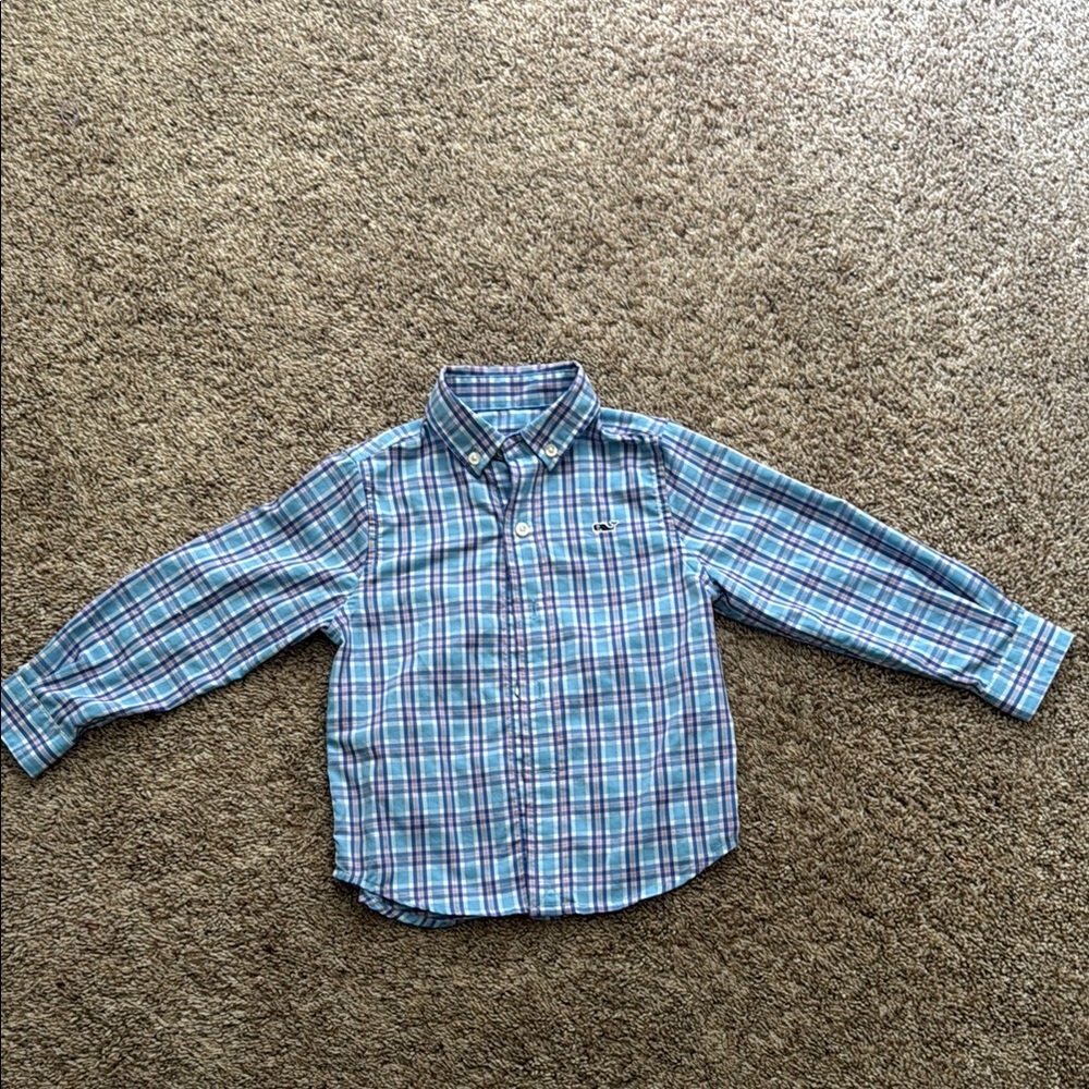 Vineyard Vines Blue Plaid Shirt